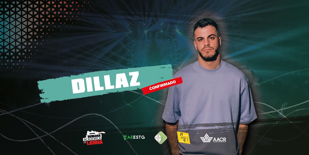 ↘️ DILLAZ ↙️
Artista conceituado no mundo do HIP-HOP Português, com uma identidade muito própria. A sua veia artística promete deixar o público rendido ao seu talento. Vamos rapper todos juntos?
Aproveita a segunda fase a preço antecipado, junto à AE da tua Escola.