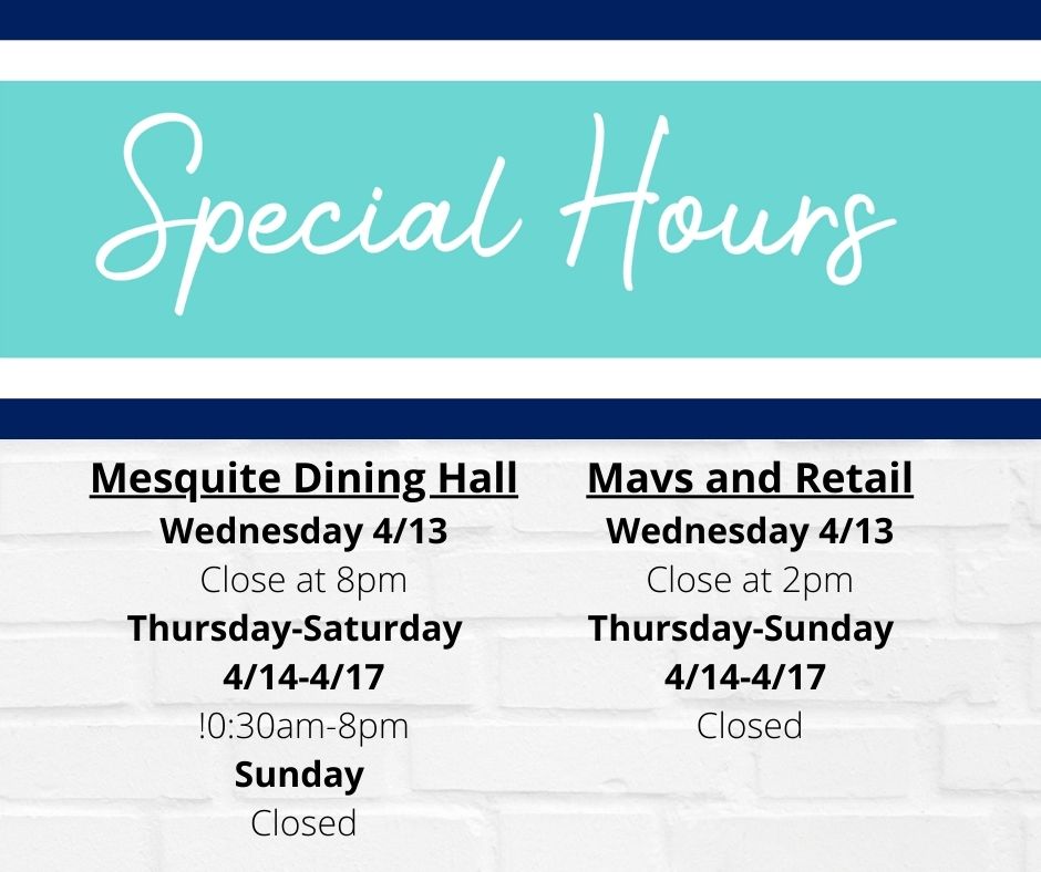 We hope you all enjoy the spring holiday spending time with your friends and families!🐰 🐤 🐣 

Here are the Special Hours for all locations.