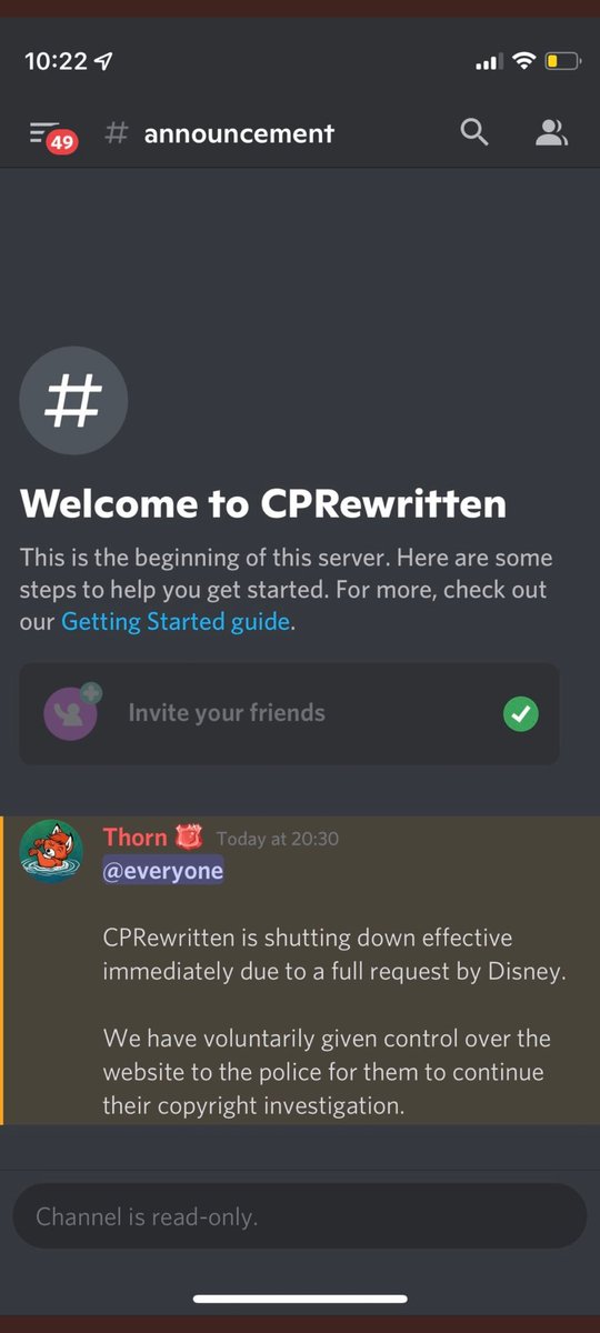 BlueTubaCP's tweet photo. The Club Penguin Rewritten team have voluntarily handed over their website to the City of London Police to enable them to carry out a breach of copyright investigation..

Disney are back at it again 😔

#cprewritten #Clubpenguin #Disney #waddleon #cppsinsider https://t.co/v33MVfwBZq