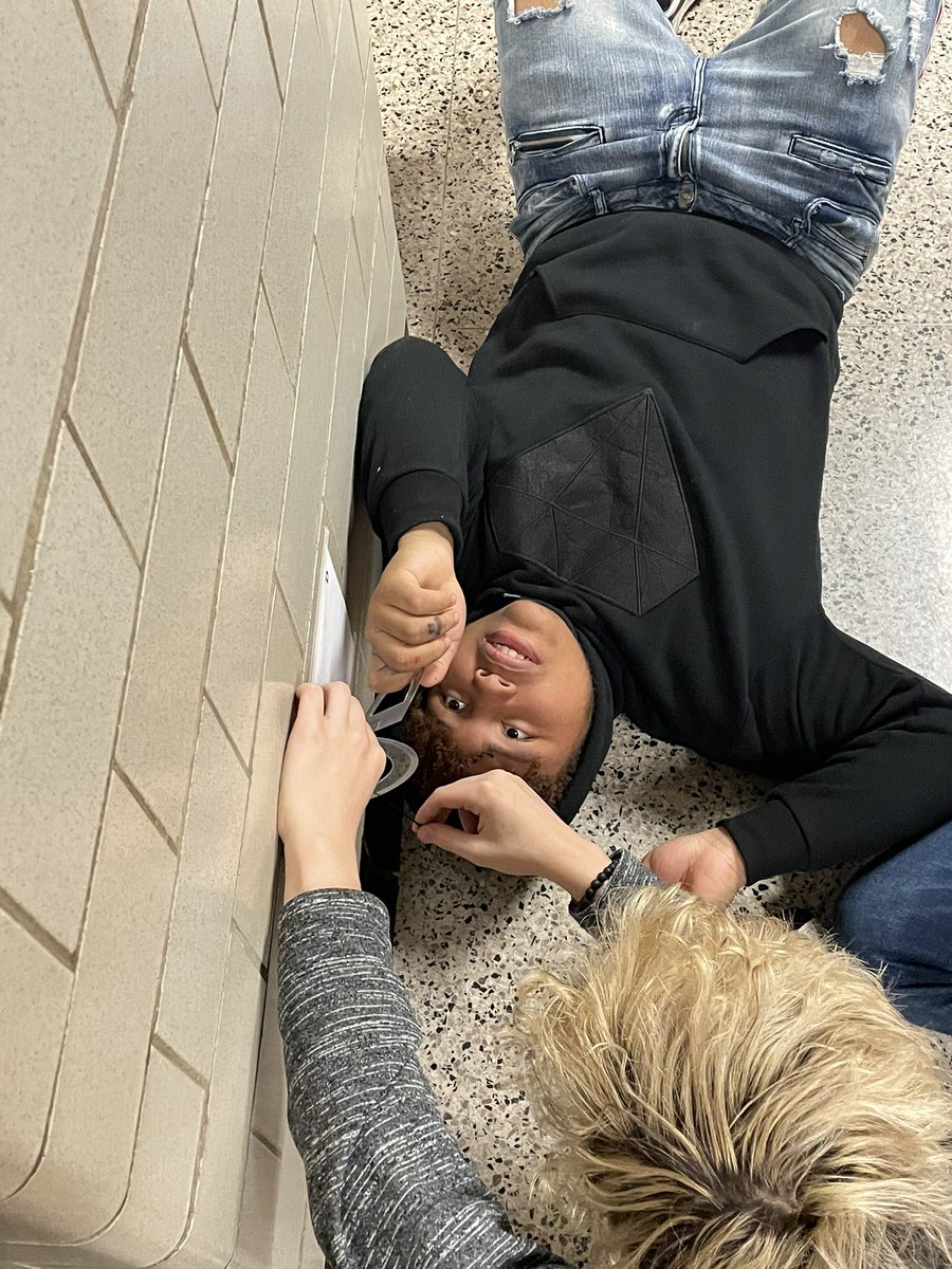 chs_cj's tweet photo. Blood spatter measurement day. Area of convergence requires trigonometry! Who knew that criminal justice required math? (Well, actually I did.) #chscj3 https://t.co/LO218Oy0kO