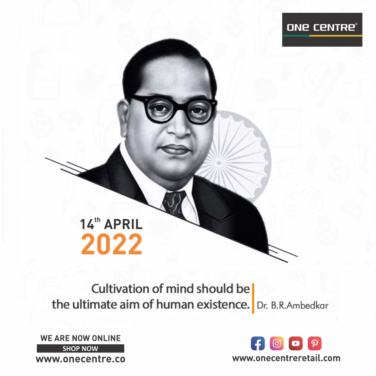 onecentre2's tweet photo. He was the man who fought against discrimination and oppression. He was the epitome of confidence and dedication. Here is wishing you all a very Happy Ambedkar Jayanti. https://t.co/QunzlB02ro