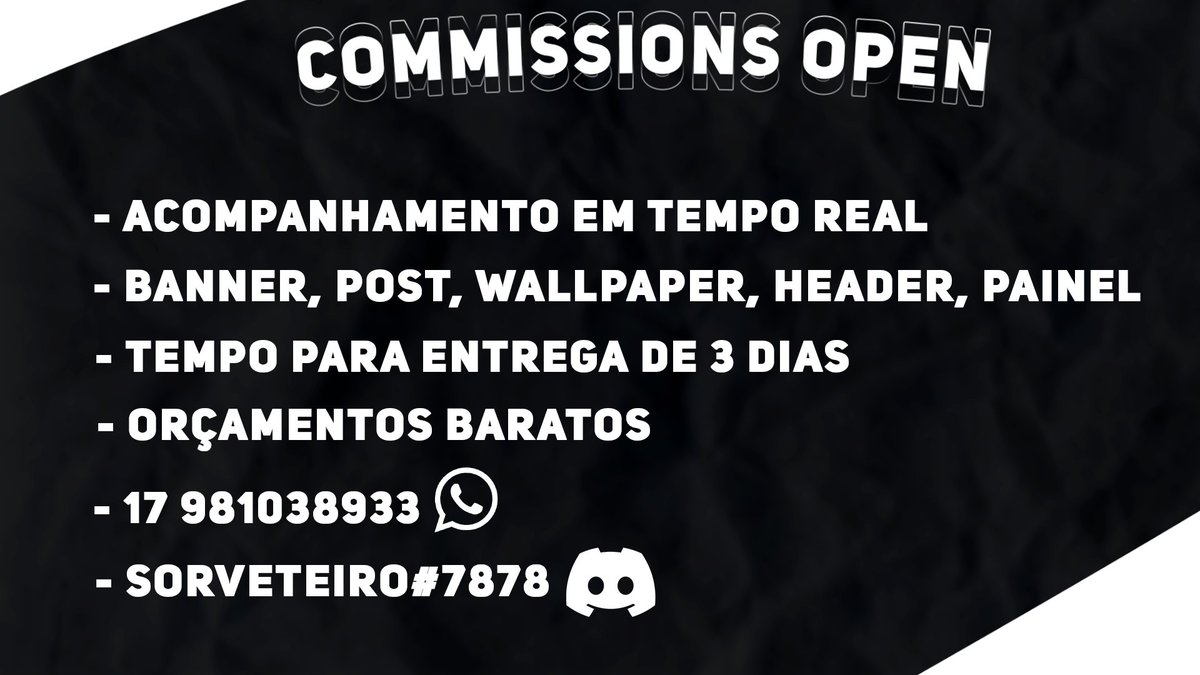 SorveteiroUnite's tweet photo. Novos alertbox para as lives !
Se você está procurando por alguém que atenda pedidos de banner, thumbnail, painel, header e social media, chega ai na DM !!
https://t.co/YTGkIlnbJR
#commissionsopen #design #twitch #photoshop #alertbox https://t.co/EJUQNIctzH