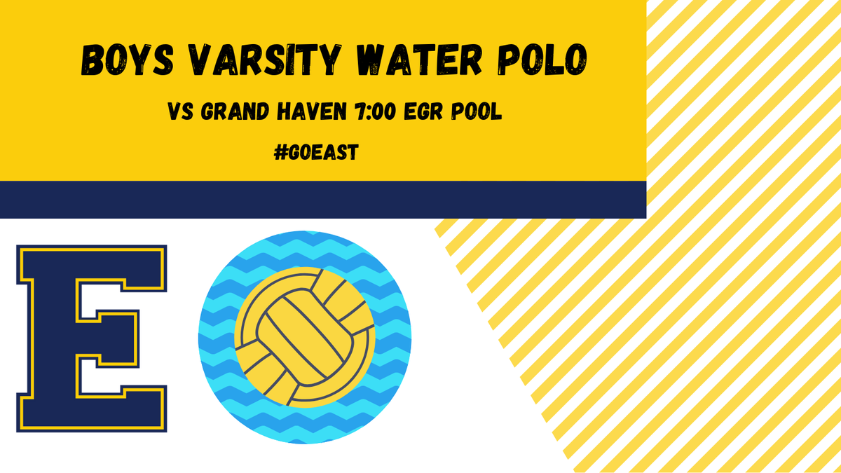 EGR_AD's tweet photo. Come out to the EGR pool tonight to support our Boys Water Polo team as they take on Grand Haven! https://t.co/m68MSRgcVv