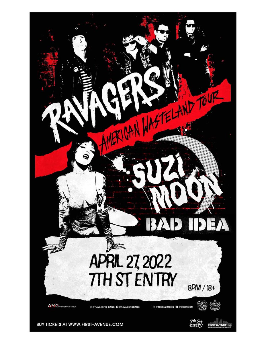 BadIdeaMpls's tweet image. Two weeks away!!
Opening for #TheRavagers and @TheSuziMoon
Tickets here:
axs.com/events/422948/…