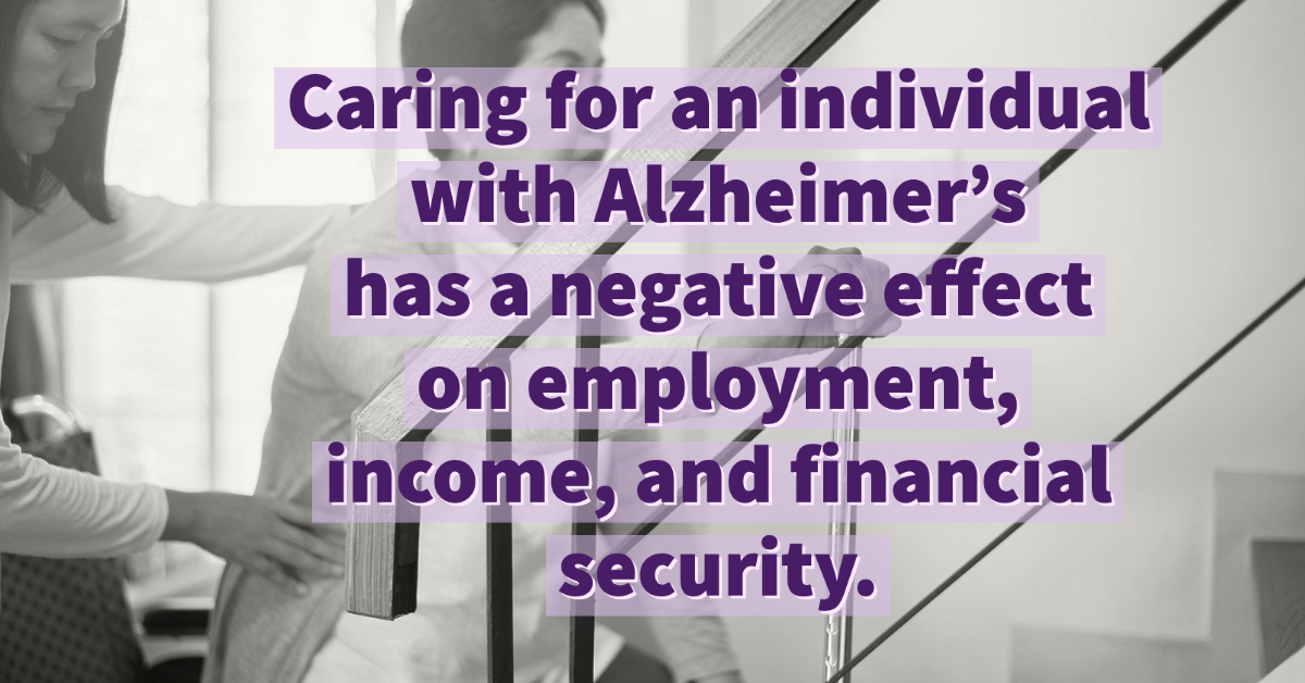 More than 1 in 6 Alzheimer’s & dementia caregivers had to quit work entirely either to become a caregiver in the first place or because their caregiving duties became too burdensome. Additional support can help caregivers stay employed. #ColThomasBowdenAct #AlzheimersRespiteCare