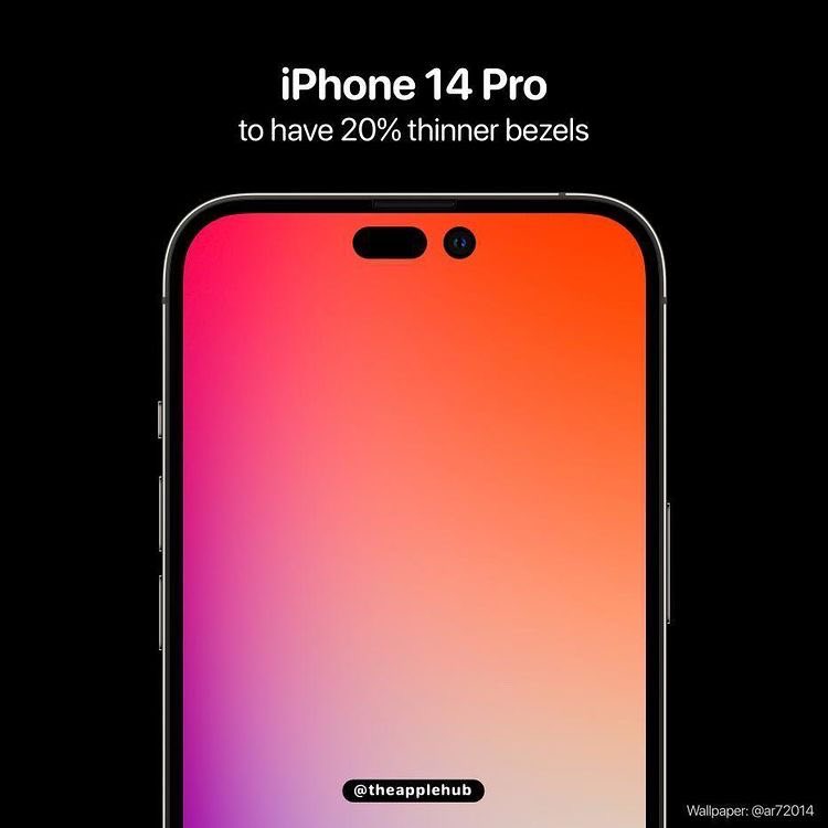 AskSmartphones's tweet photo. Se han filtrado imágenes que muestran el posible diseño que contará el iPhone 14 Pro, se menciona que presentará una pantalla con bordes 20% más delgados.
Cómo podemos apreciar por fin disminuirían el tamaño del notch siendo ahora similar al de una cámara.
#iphone14 #viral https://t.co/QLMbAaTuDW