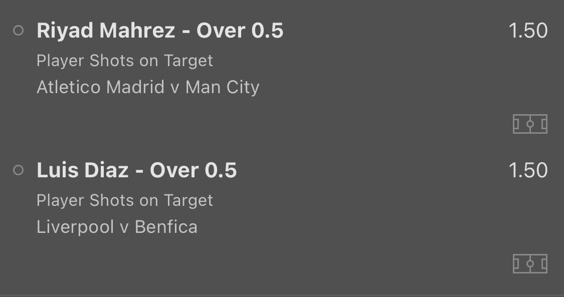 TipsRaw's tweet image. UCL BETS ⚽️

— Atletico Madrid Most Cards @ 1.8 
— SoT Double @ 2.25
— Paddy Power Price @ 5.0 

We’ve also got two £5 free bets, we’ve used on two Longshots @ 17.0 &amp;amp; 19.0 🤝

Like &amp;amp; Retweet to support the page!