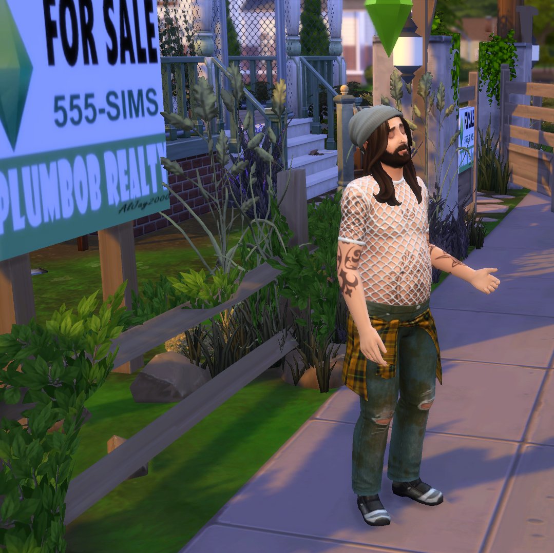 My wonderful Pete Bo moving into a derelict home, living out his free and hippie like way of life 😀

Torn Jeans by SimmieV
<a href="/SimmieV2/">SimmieV</a>
(thesimsresource.com/downloads/deta…)

Mesh Shirt by Theuso
(theusosroomcc.tumblr.com/post/675223933…)

Lot: Derelict Rindle Rose by mung1975

#Sims4 #Sims4Cc