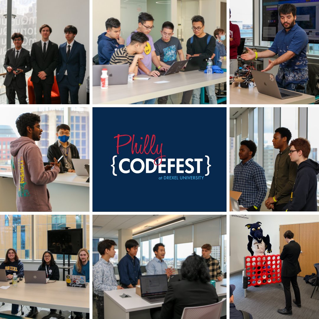 DrexelSCIS's tweet photo. Eight teams, including many @DrexelUniv students and alumni, took home awards at the ninth annual #PhillyCodefest, presented by @Comcast and #DrexelCCI. More than 25 hardware and software applications were submitted for judging.
Read more: https://t.co/HAXnKEZtQq https://t.co/J5L9OIAZvX
