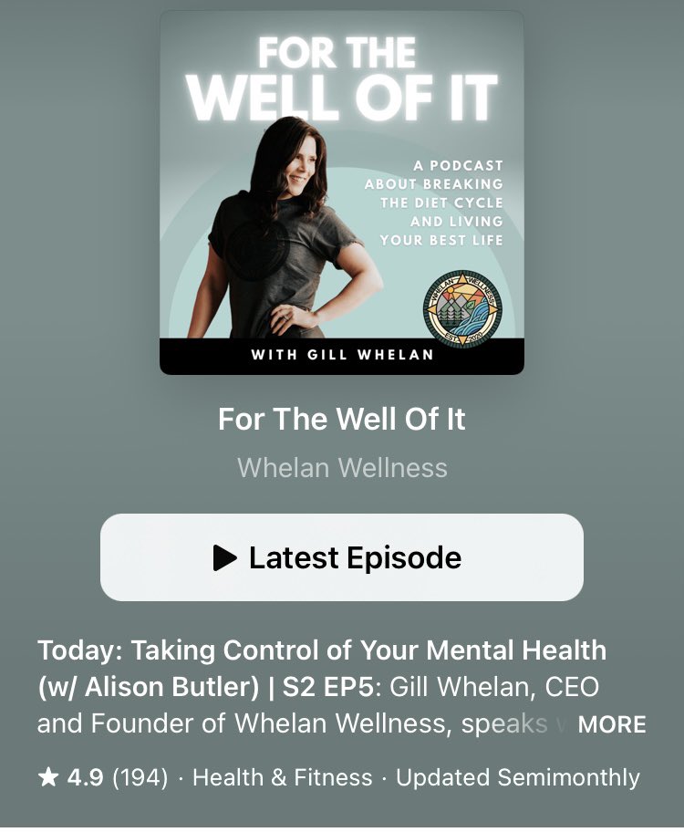 Recently had a great chat/real talk with <a href="/whelanwellness/">Whelan Wellness</a> about #mentalhealth &amp; my personal journey. Be sure to have a listen! #podcast