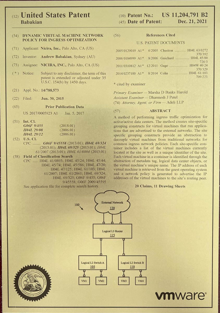 Finally received my patent plaque! 🤩