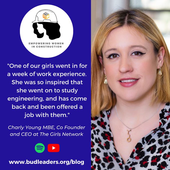 RT <a href="/BUDleaders/">BUD Leaders</a> We released Episode 3 of the Empowering #WomenInConstruction podcast yesterday. We’ve summarised our conversation w/ <a href="/young_charlotte/">Charly Young MBE</a>, CEO of <a href="/TheGirlsNet/">The Girls' Network</a>
here: ow.ly/klLR50IC91l 

Listen here: ow.ly/UHYN50IC91m
#empoweringwomen