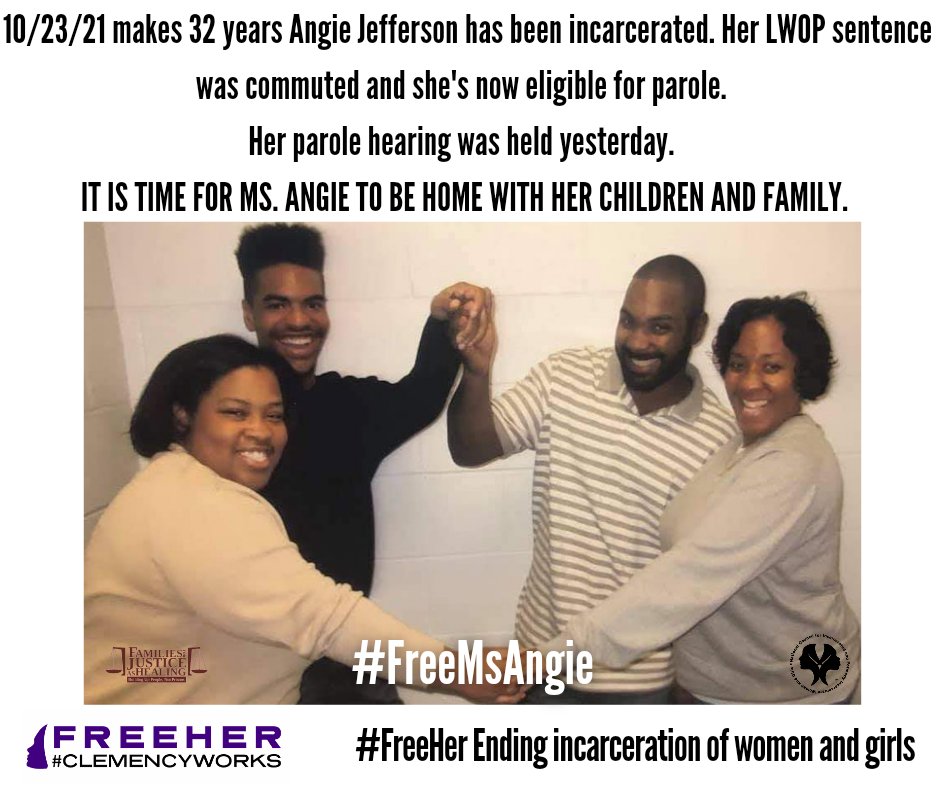 thecouncilus's tweet photo. 🙏🏽🙌🏽❤🙏🏽 It's time for #MsAngie to be home w/her children and family.
#FreeHer #FreeMsAngie
#clemencyworks #familyfirst
#inmovementinsisterhood
#womensrights #incarceratedwomen #survivors #clemency #systemicracism #massachusetts #forfreedoms #ProtectBlackWomen #freethemothers https://t.co/ygzqGdqGCH