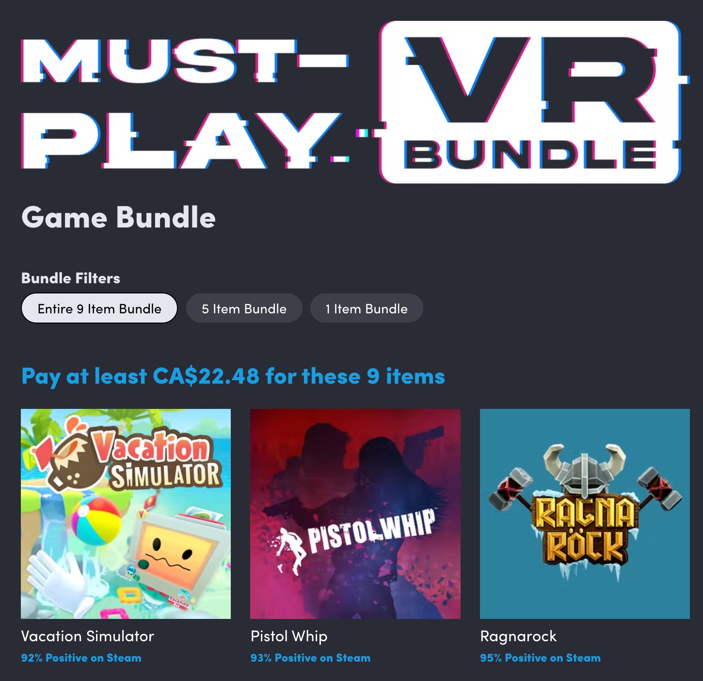 Lbabinz 🇨🇦 on X: Humble VR Games Bundle  #ad   / X