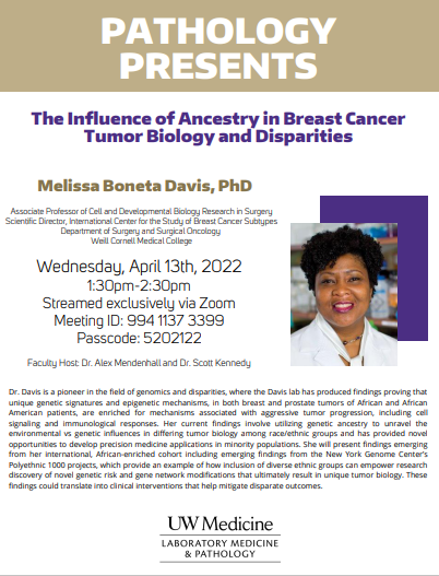 Freshly back from an exceptional #AACR22 in-person meeting, I'm looking forward to presenting at the UW Pathology Seminar Series this afternoon!