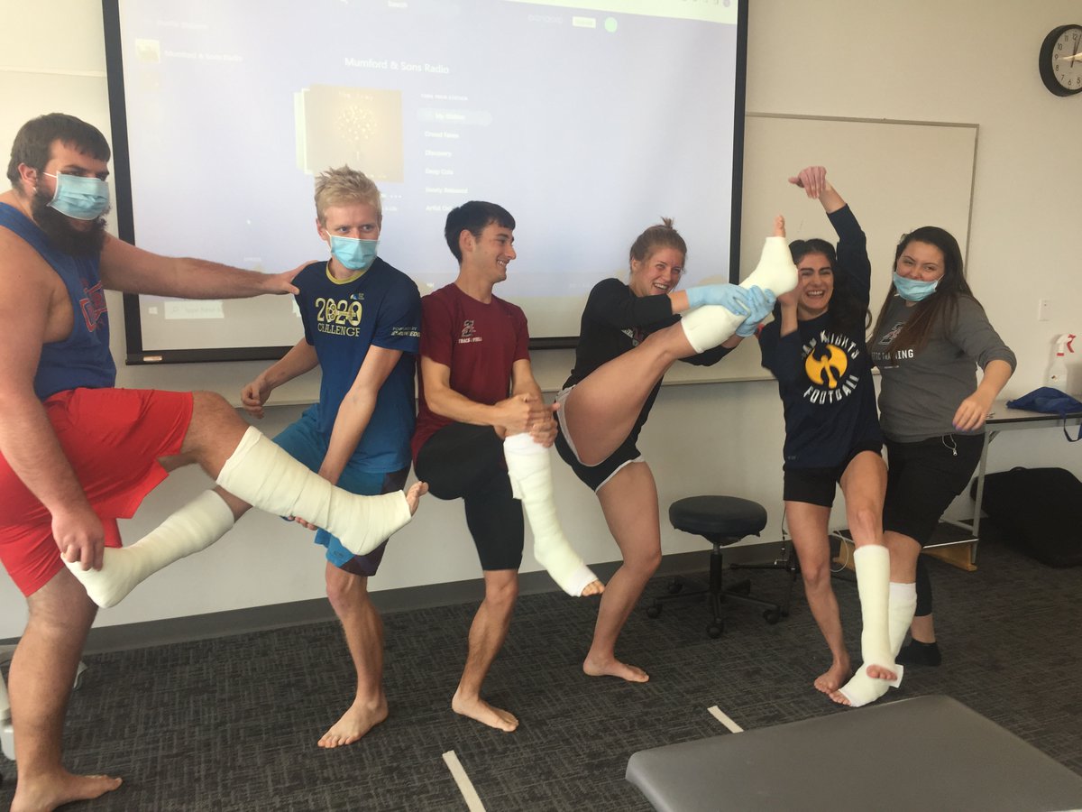 UIndyAT's tweet photo. MSAT 2023 students learned about casting in class yesterday! All casts have been safely removed and many great learning points along with a few laughs made for a greAT class! @UIndyCHS https://t.co/HzjdXIgXez