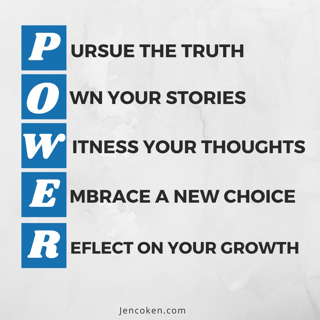 jcoken's tweet photo. Notice when you are making up a story about a situation/circumstance and considering that story as Truth—as though no other options are available. When you find yourself reacting to something, ask yourself what stories you’re making up about ‘said thing.’  #powercode https://t.co/y5fSZyfbXU