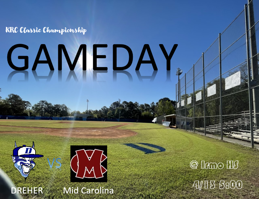 DreherBaseball's tweet photo. It's a perfect day for some baseball! Head out to Irmo High School this afternoon to support the Blue Devils vs @MCRebelBaseball in the #KRCclassic Championship game. 1st pitch 5:00, let's Go Blue! 
@dreherathletics @dreherbooster https://t.co/X1dREhsNUS