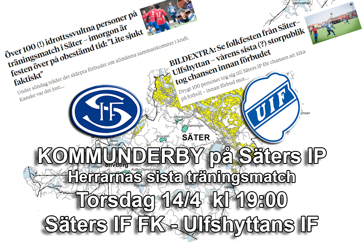 satersif's tweet photo. Imorgon torsdag spelar herrarna sin sista träningsmatch inför seriepremiären nästa vecka. Det gör man mot lokalkonkurrenten Ulfshyttan! Avspark kl 19:00 på Säters IP ⚽️💙 #säter #dalafotboll Ping @ulfshyttansif https://t.co/nOyMVAuREt