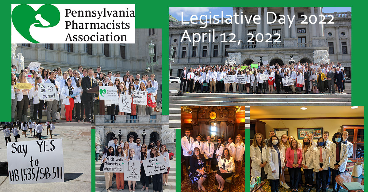PAPharmacists's tweet photo. PA Pharmacists & Pharmacy students rallied at the Capitol for HB 1535 & SB 511, bills to make permanent the federal immunization waivers and allow pharmacists to continue to provide injections to PA patients. #pharmacists #FrontLineHeroes #HB1535 #SB511 #immunization #ppa https://t.co/lFTBQEgX0M