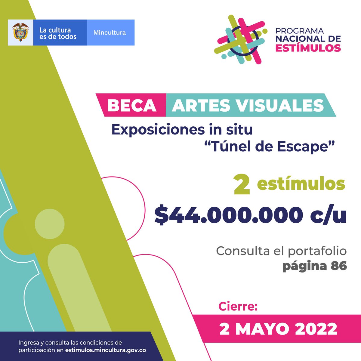 Tendrán la oportunidad de realizar una exposición en los espacios de la Casamata y el Aljibe del Baluarte de Santa Catalina.                                           
Conoce todas las bases y condiciones de esta convocatoria ingresando al link de nuestro perfil.