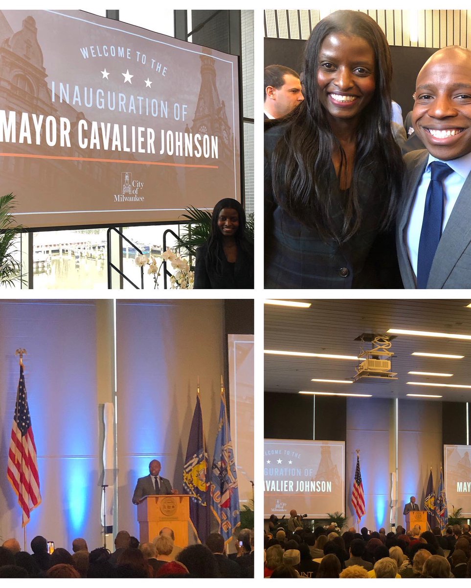christinemosore's tweet photo. The Inauguration of Mayor Cavalier Johnson this morning as he was sworn in as the new Mayor of the City of Milwaukee! Congratulations again, Mayor Johnson!👏🏽🇺🇸 #milwaukee #wisconsin #inauguration https://t.co/sUFbI6ZacZ