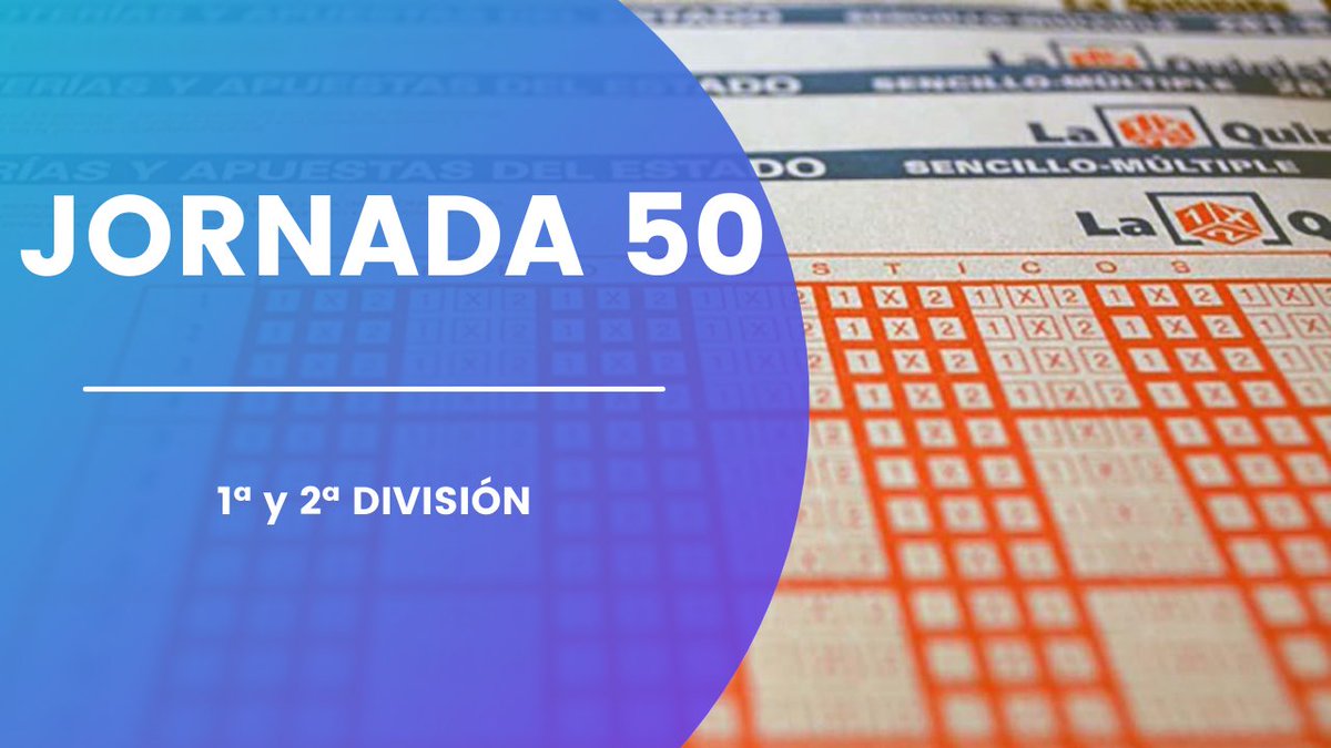⚽️JORNADA 50⚽️
🏆La Quiniela 1X2🏆
🔥Mi pronóstico aquí👇🏻
youtu.be/xsPelQaFUOQ
#LaQuiniela #LocoQuiniela #1X2 #BOTE #suerte #laliga123 #elplenoalquince #laliga #laliga123