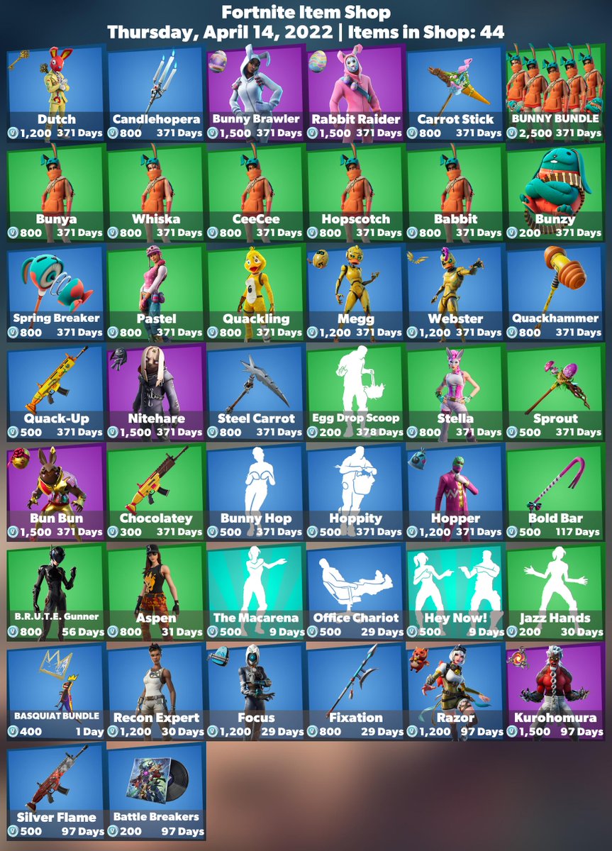 FireMonkey's tweet photo. 🛒 #Fortnite Item Shop
⏰ Thursday, April 14, 2022

💚 Use code 'FireMonkey' to support me! #EpicPartner https://t.co/qe6V6cZVIz