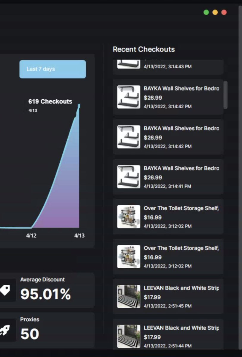 FreebieV's tweet image. 🎉619 checkouts all for FREE! 🎉 
🆓🆓🆓🆓🆓🆓🆓
I even had to let the bot rest because it was getting wild. 
@FreebieFrenzy = GOATED
@Sauceservers thank you for your lightning speeds!