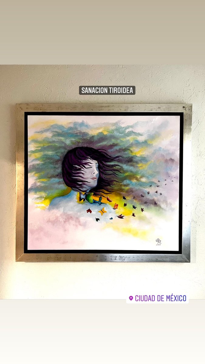 oncologicamx's tweet photo. ‘Sanación Tiroidea’ De Gris Páez. Hace tiempo tenía la inquietud de tener una obra en la sala de exploración que plasmara lo que hacemos en ese espacio sagrado: diagnosticar para sanar los problemas tiroideos. https://t.co/l0ho5Ql8Vn