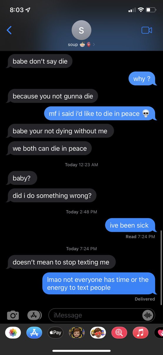 alvezrot's tweet photo. im cackling , ive been sick and texting this guy and this is what he said to me. you’re not special if anything you’re ANNOYING. dudes such a pick me. https://t.co/EfGb0erCgf