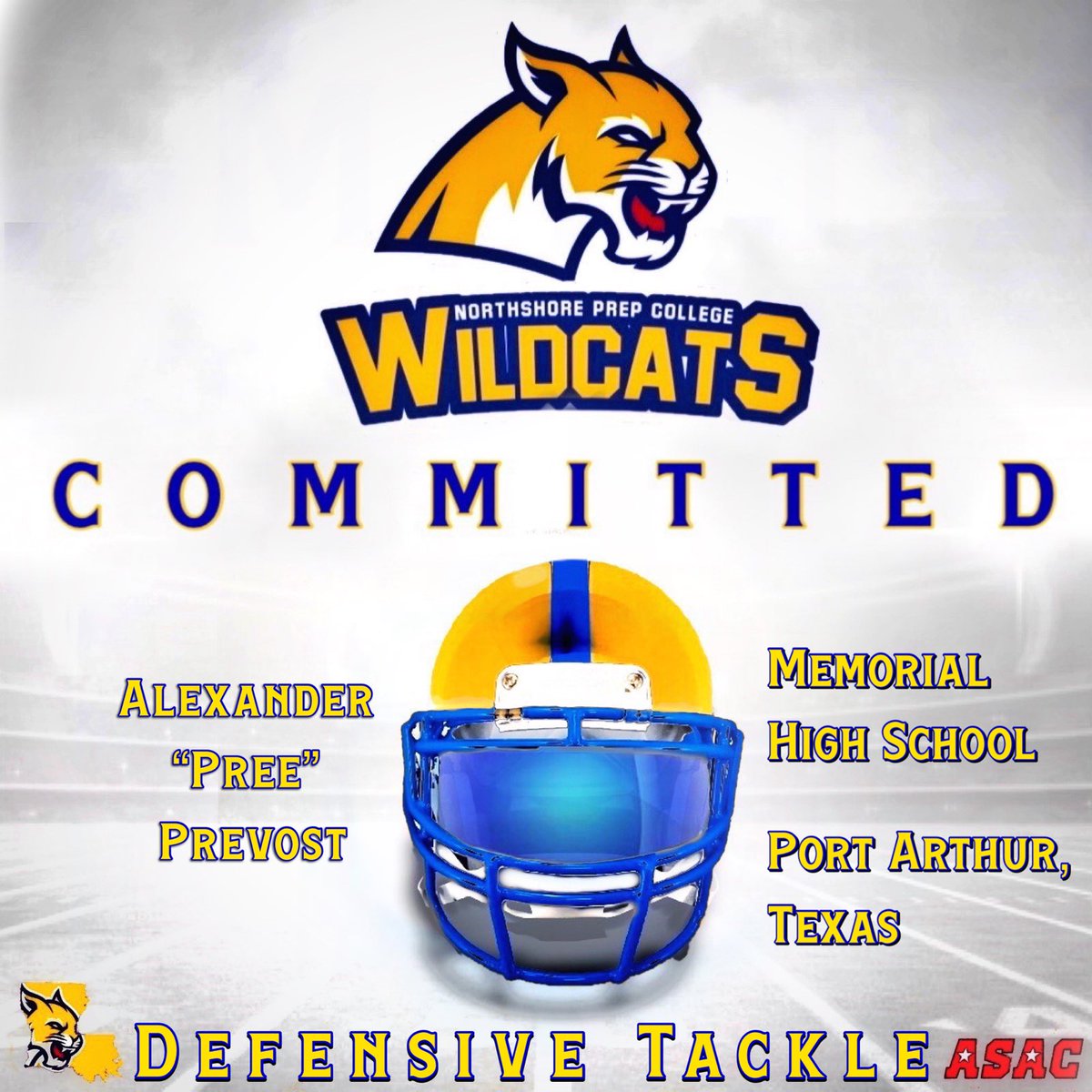 🚨COMMITMENT ALERT🚨
Excited to welcome <a href="/alexprevost99/">bounceout</a> to the family!  Alex is a Defensive Tackle with a very high motor. He hustles, plays with a lot of energy &amp; passion, he uses his hands well to get separation, he's physical, he's tough, &amp; he lives in the backfield.
#GeauxCats