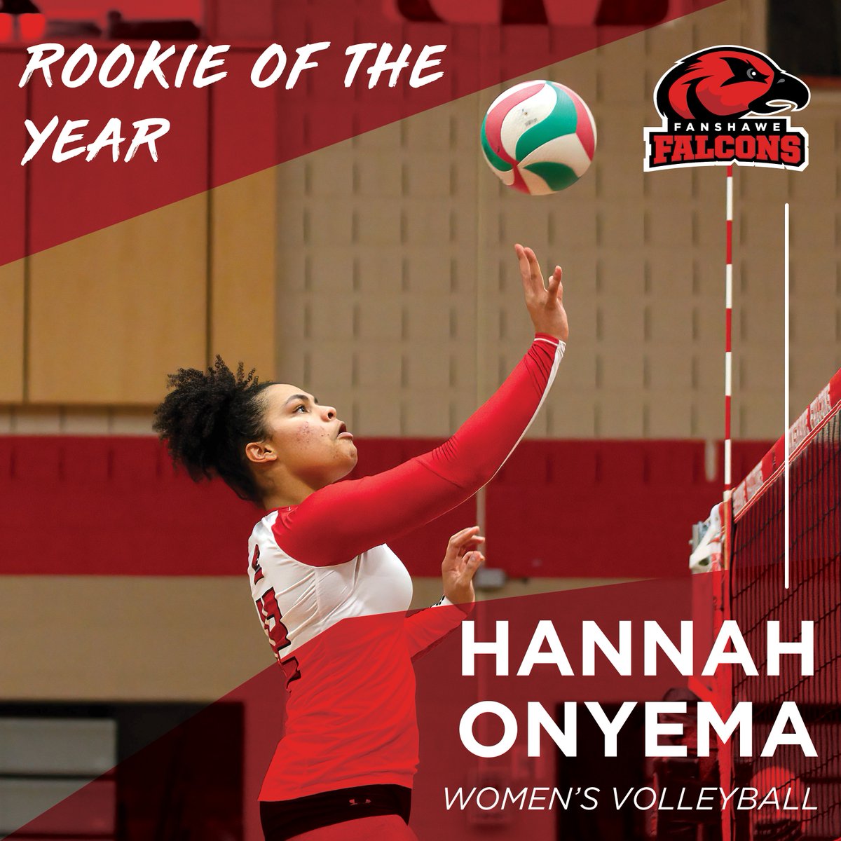 FanshaweFalcons's tweet photo. 2021-22 Volleyball Award Winners:
•Women’s MVP: Ashley Rafferty
•Women’s Rookie of the Year: Hannah Onyema
•Men’s MVP: Elliott Leslie
•Men’s Rookie of the Year: Tanner Paterson https://t.co/p7TQ2NhMAf