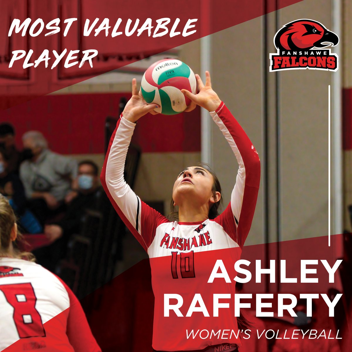 FanshaweFalcons's tweet photo. 2021-22 Volleyball Award Winners:
•Women’s MVP: Ashley Rafferty
•Women’s Rookie of the Year: Hannah Onyema
•Men’s MVP: Elliott Leslie
•Men’s Rookie of the Year: Tanner Paterson https://t.co/p7TQ2NhMAf