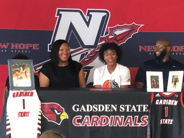 HopeIndians's tweet photo. Congratulations to our #1 on signing her scholarship to Gadsden St. today!! Super proud of you kid!! #daNgrigHt #ourtowNH https://t.co/nmCXhJtcO5