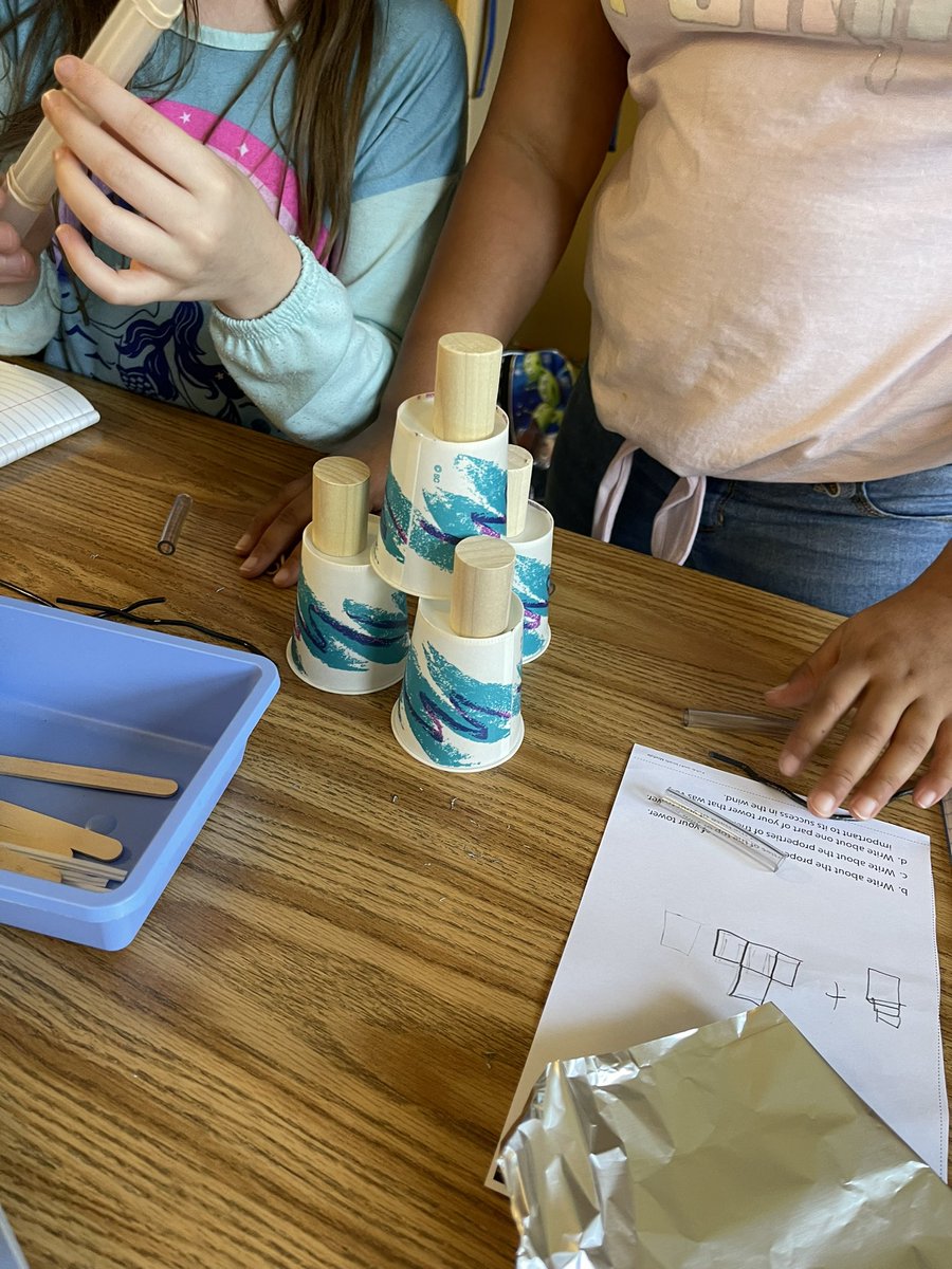 Abbie_Murray2's tweet photo. Every year this tower building activity is always a hit! I love the team work involved, and understanding the properties of materials and which would make the best tower! #Amsti #matter #solidliquidgas #amstimatter #2ndgradescience https://t.co/P5nc2ZRcIH