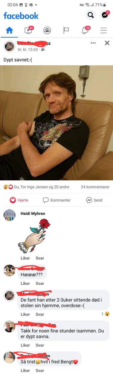 DeFordoemte's tweet photo. Til @jonasgahrstore @Regjeringen @Stortinget @ingvildkjerkol @BBjornland og fuck @politiagder!

Min venn #Bengt,funnet etter 2-3 uker død i stolen hjemme etter mulig #overdose, #UrentStoff, hvem vet..for #AgderPkm gir blanke faen i alle døde narkomane i deres fylke! #NarkoTwitter https://t.co/EJX0pFjslr