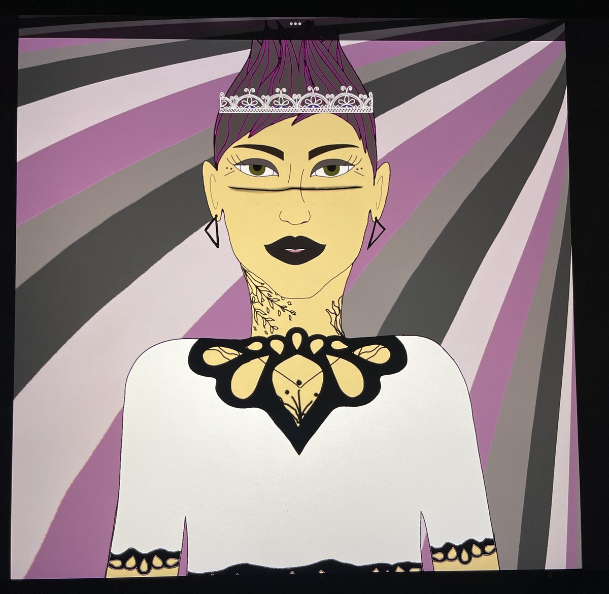 #WIP She just needs a name! Any suggestions? 
She’s Indigenous, Oneida Nation, loves singing, tattoos and herself! 
✨PlanetHer is coming soon!
✨Women led healing and talking circles 
✨5% to land based healing Centre for all people. 
#nfts #nftwomen #nftart #indigenous #nft