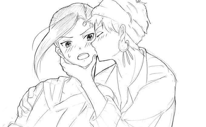 517日目、朝30分間描きました!

カリジャミ不意打ちキッス… 