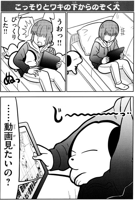 2話の6「こっそりとワキの下からのぞく犬」 #天才犬レオ 