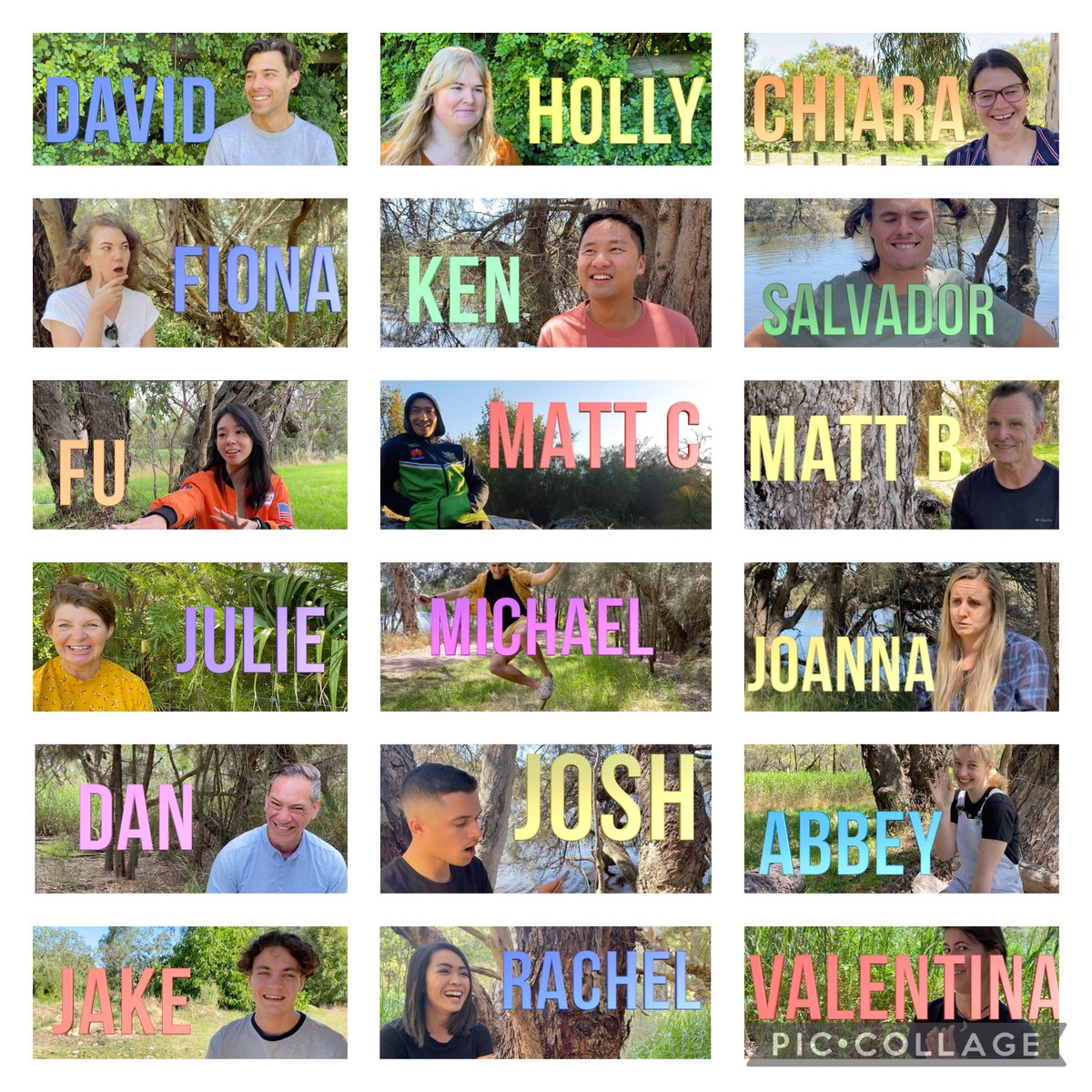 backyardvivor's tweet photo. All 18 players in Backyard Survivor: Redemption have been revealed! 

If you haven’t checked out their Meet the Cast videos yet, you can access them all here:

https://t.co/uXG8uq0CoP

Let us know in the comments below who you are rooting for ❤️💛💙💚 https://t.co/65MgSca0o7