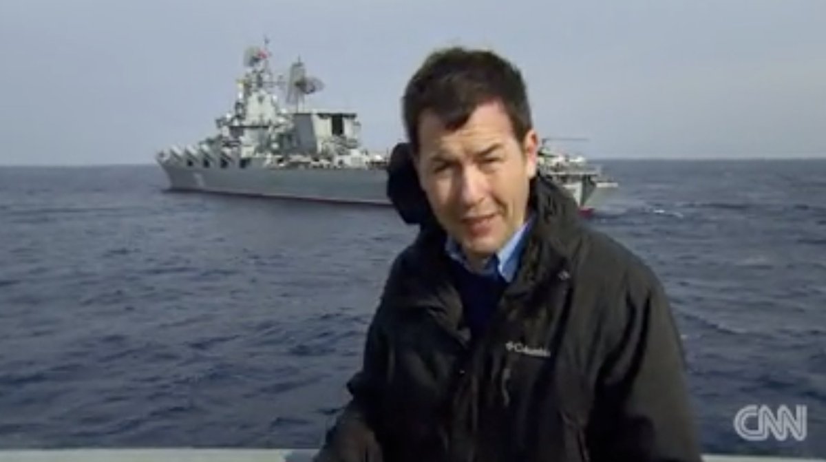 CNN’s @mchancecnn was aboard the Russian missile cruiser “Moskva” in 2015 — it’s now reported to be heavily damaged from a Ukraine strike. cnn.com/2015/12/17/mid…