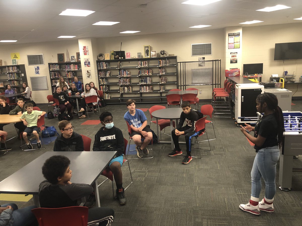 sickneale's tweet photo. One of our HCMS stellar athletes, Yomari Moore, lead our FCA huddle this morning. She got our hearts and minds ready for a day of state testing. #FCA #HCMS @WestAlabamaFCA https://t.co/PNMM7eqIwp
