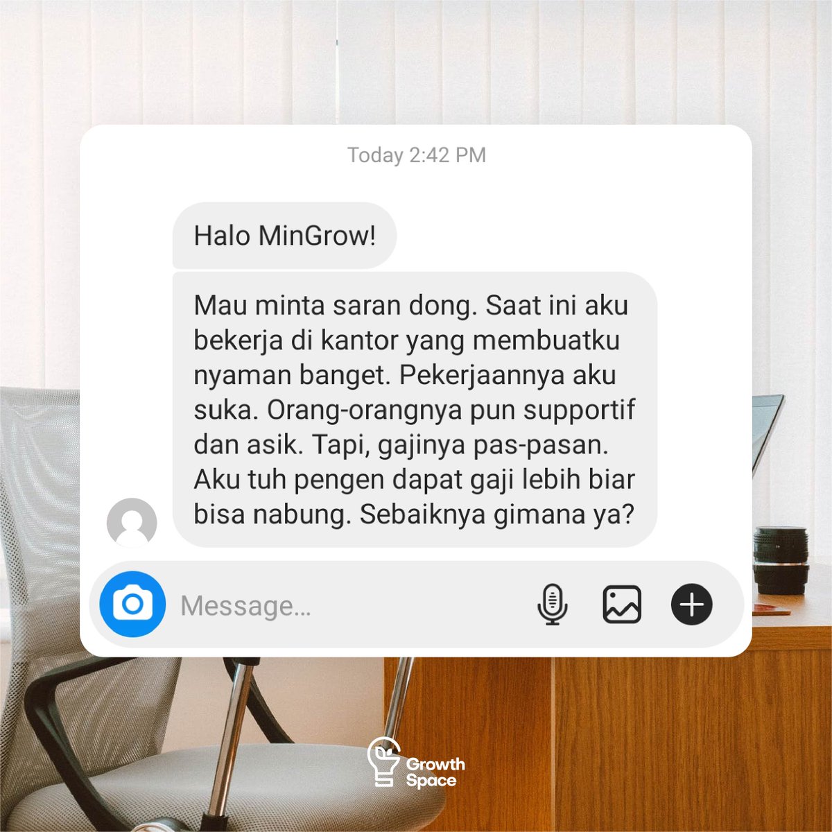 growthspace_id's tweet photo. Ada saran, Growth Spacers? #GrowthSpace #GrowthMindset https://t.co/dmAoLsGSUp