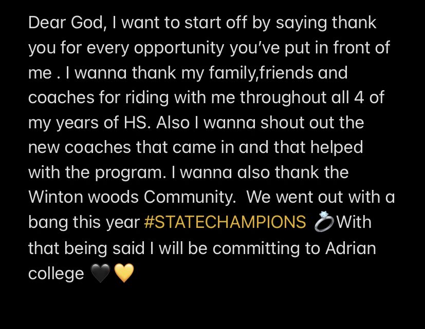 caleb89572454's tweet photo. 110% Committed 🖤

Go Bulldogs 🖤💛@CoachChadMurphy @AdrianCollegeFB @christo30330907 https://t.co/CSYaHjRzg3