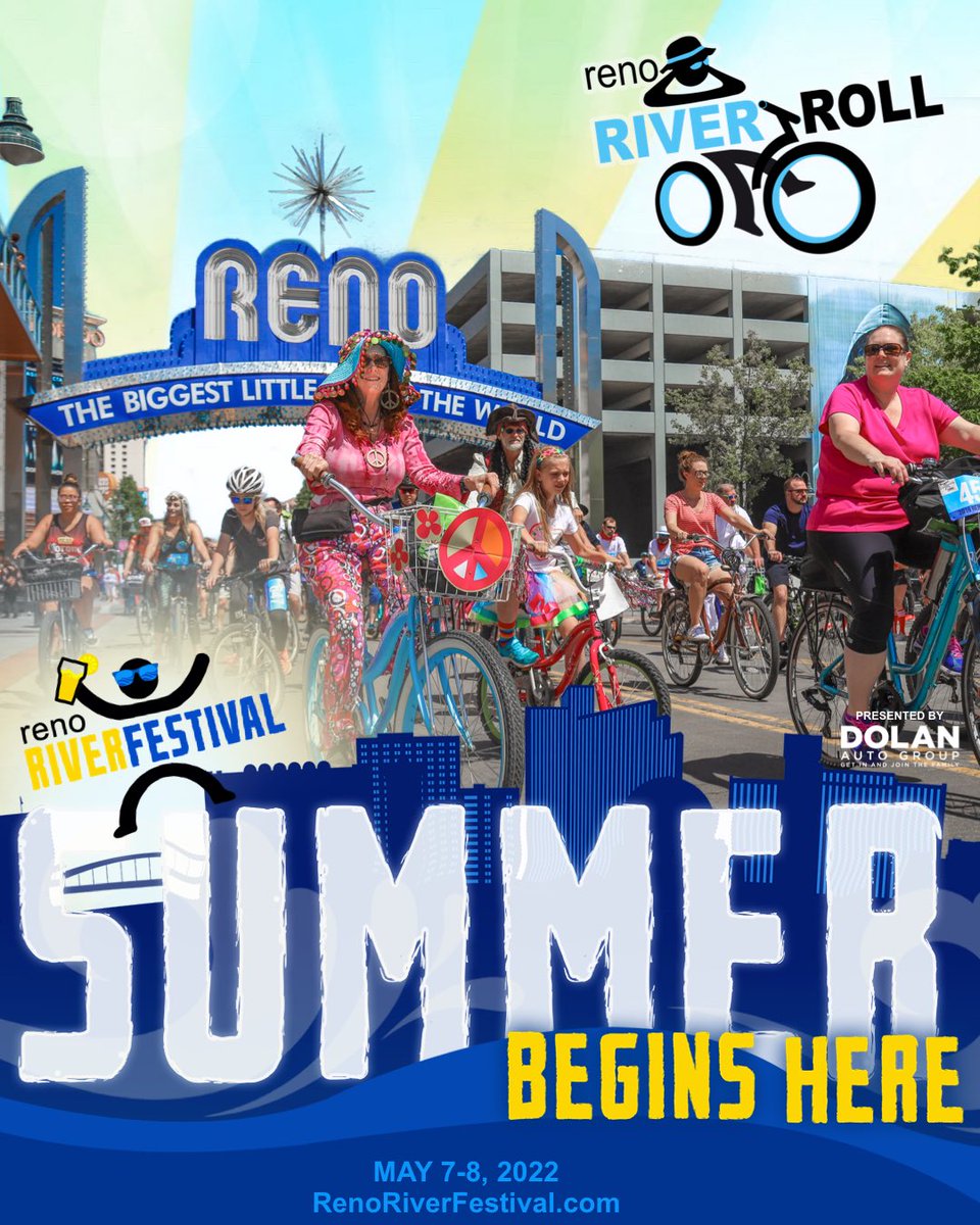 The Reno River Roll course is set! 🚲🎶 Follow a live mobile band under the Reno Arch, through Midtown, around the historic Marsh neighborhood, &amp; into the heart of the Reno River Festival! Register now and let’s Roll! 😎
renoriverfestival.com/reno-river-rol…
