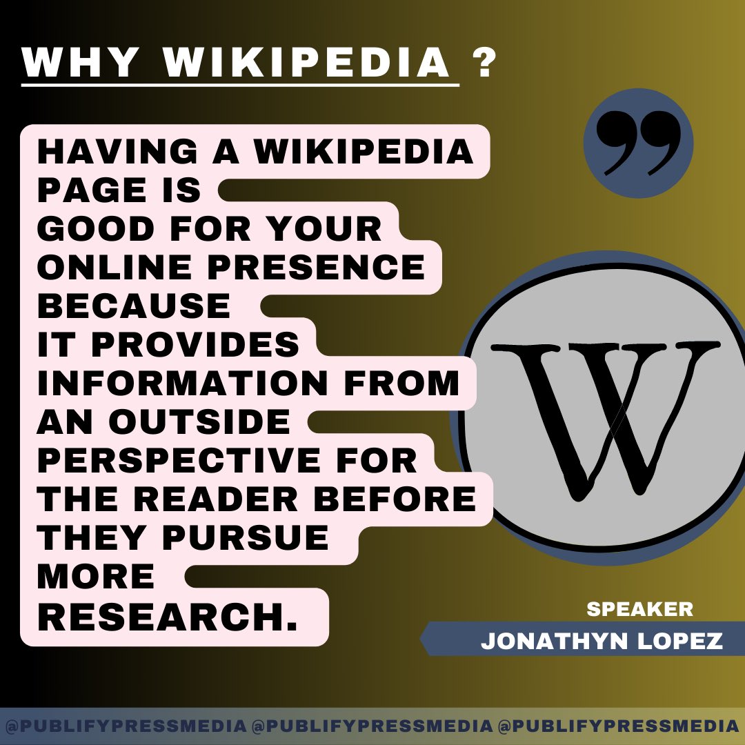 PublifyPress's tweet photo. Wiki means - a website that allows collaborative editing of its content and structure by its users.
-
#WIKIPEDIA has become a part of a google search and a source of information even with the knowledge that the information could, on the rare chance, be misinformation. 
- https://t.co/nlyxyR35nX