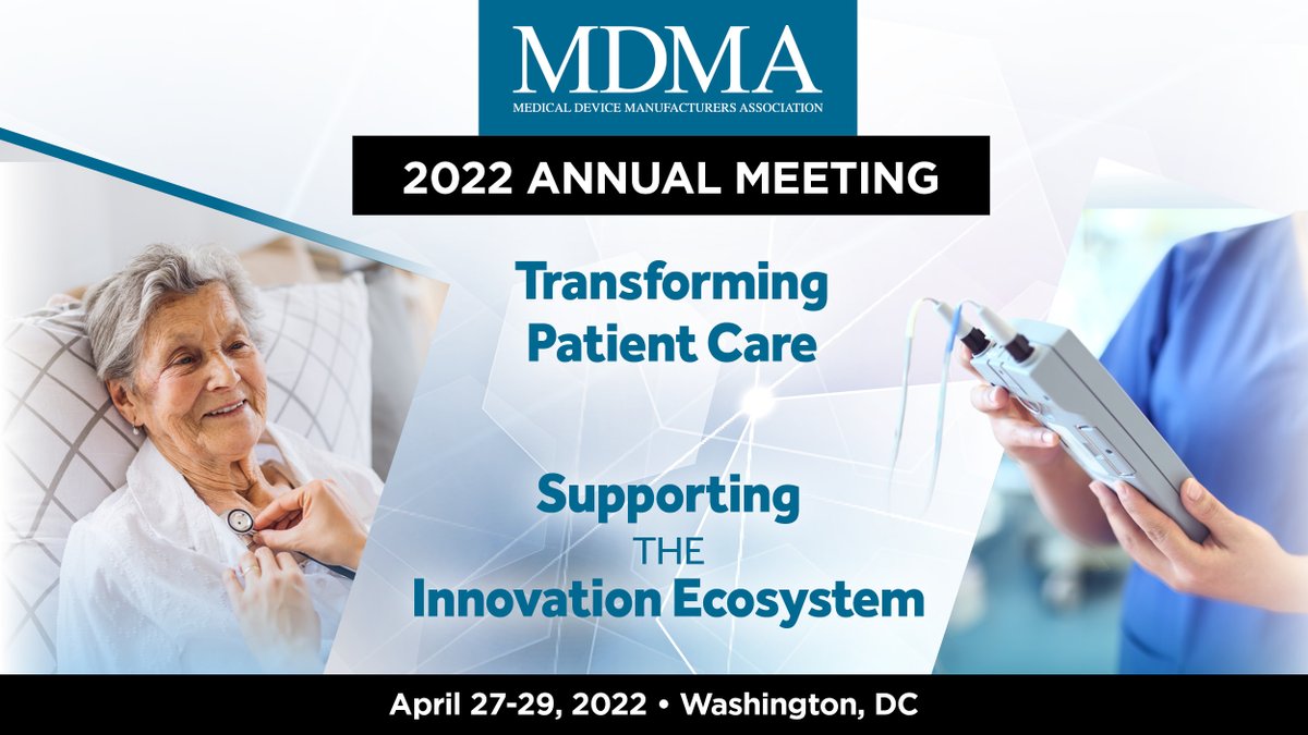 We are proud to partner with <a href="/medicaldevices/">MDMA</a> as a supporting organization for their Annual Meeting being held April 27-29th in Washington, DC. Register today!

tinyurl.com/yc786twj