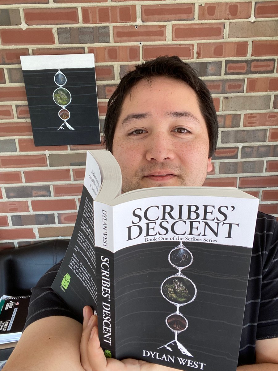 DylanWestAuthor's tweet photo. This arrived today. Fifty more copies are coming in the mail. Funny how my shirt matches the book cover. Maybe that was subliminal 😀 https://t.co/nJuQq29EsQ