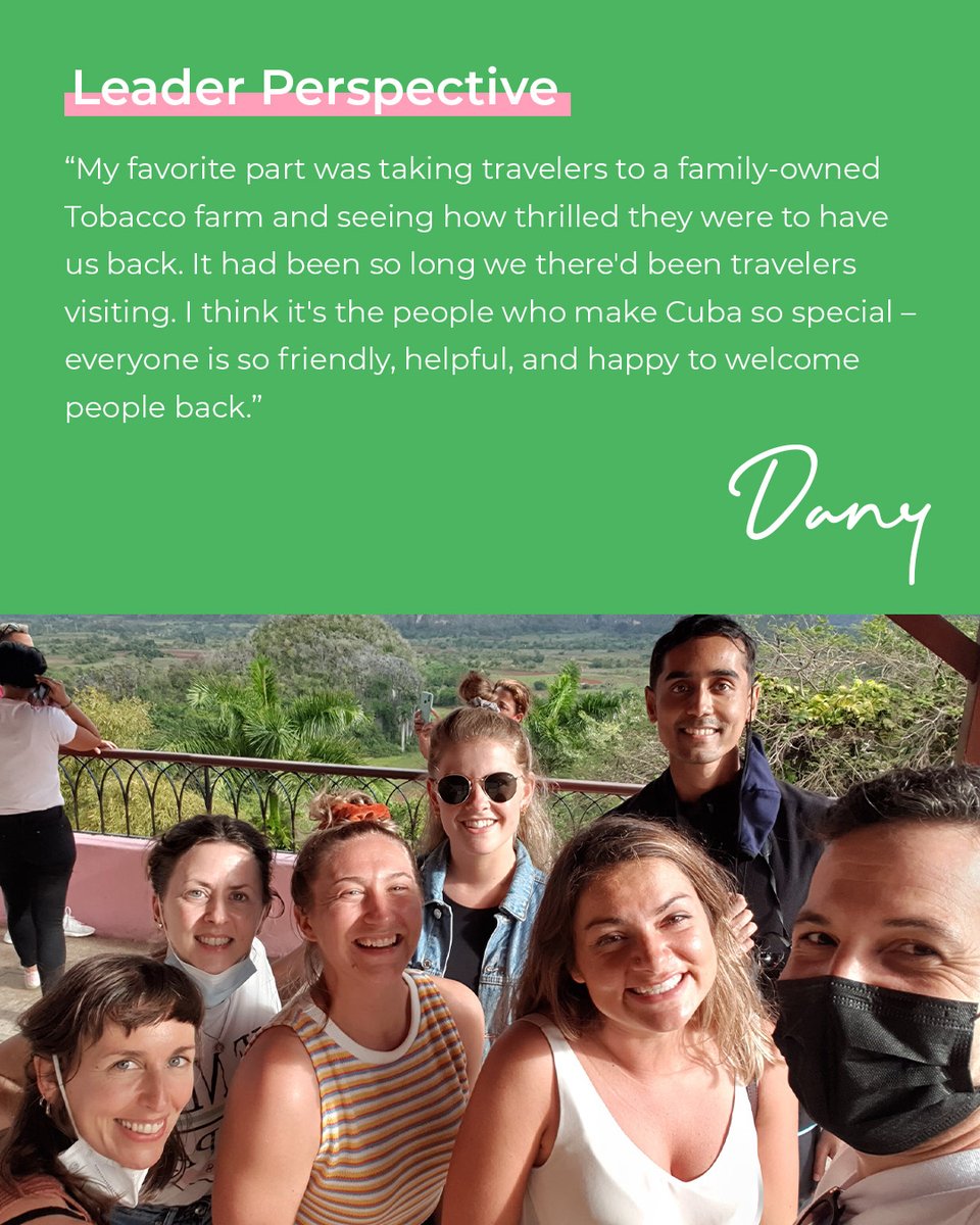 Intrepid_Travel's tweet photo. #IntrepidTourReviews ๐จ๐บ
On our recent Cuba on a Shoestring trip, Intrepid leader, Dany, shares the joy of returning to family-owned businesses once more. While traveller Frankie explains how Cuba is the perfect destination for those looking for an experience-rich trip. โ๏ธ https://t.co/BIvaEohxmG